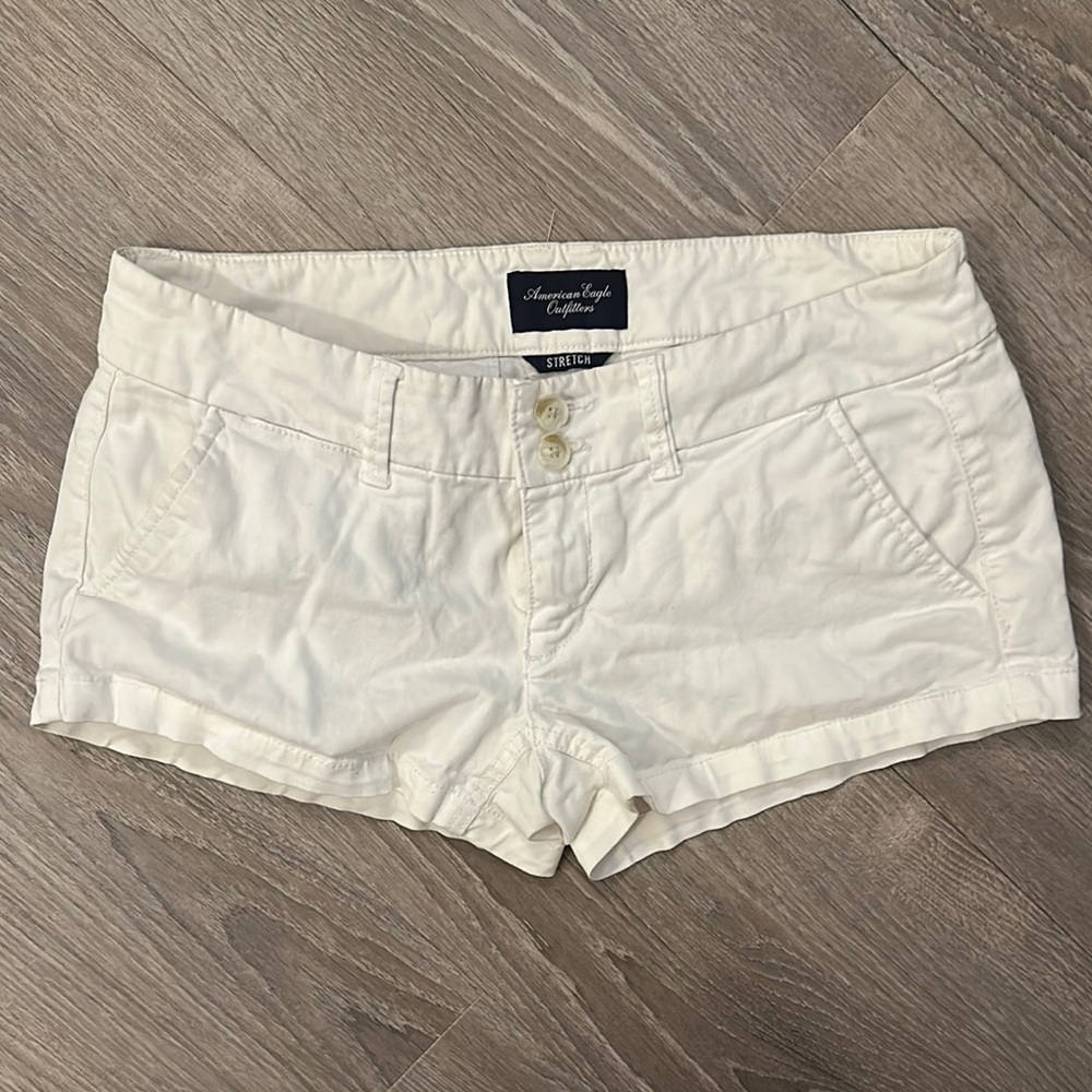 American Eagle Outfitters White Jean Shorts Modern Fit